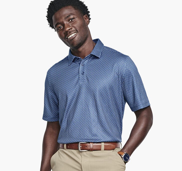 Johnston & Murphy- XC4 Printed Performance Polo - Signature Stag