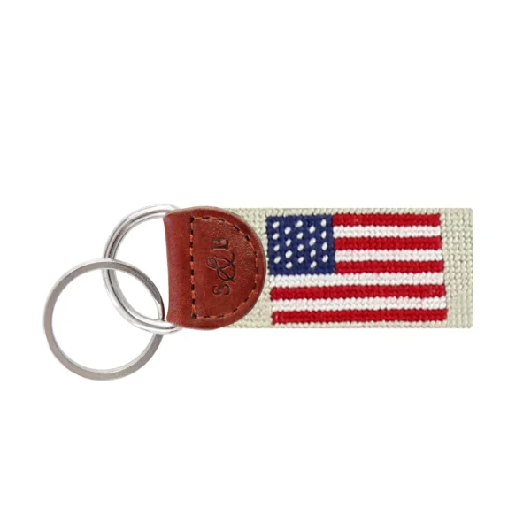 Smathers & Branson Key Fobs American Flag Khaki