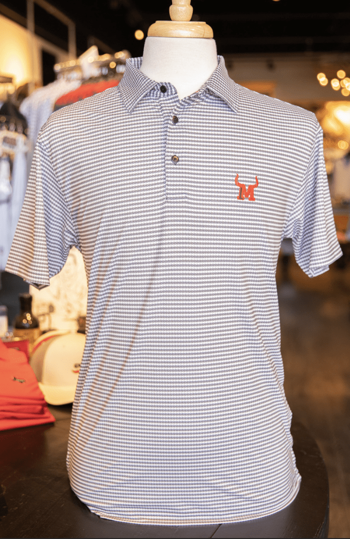 Stag Gameday-Grey/Charcoal Pirate Youth Polo-Tx Hand - Signature Stag  Menswear