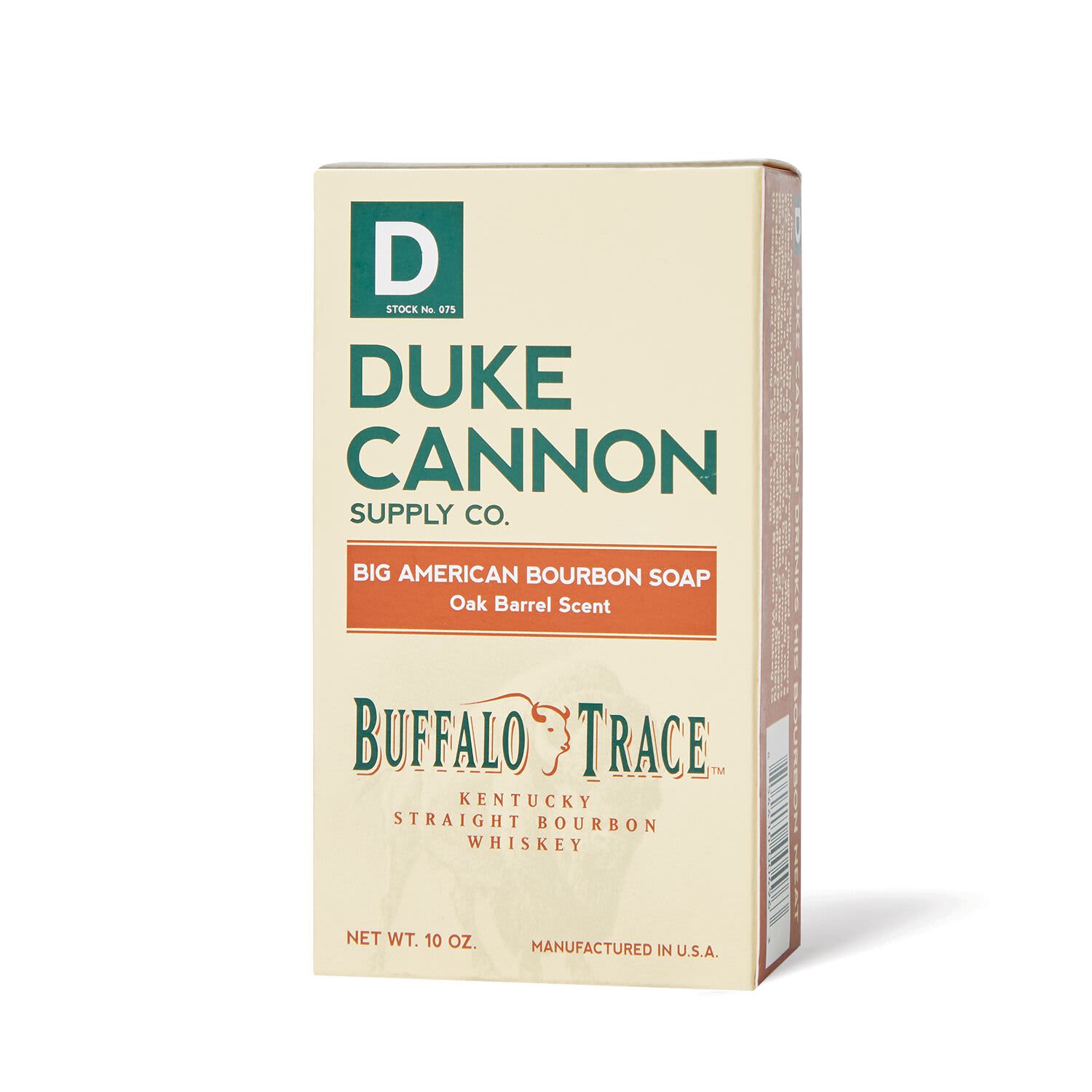 Duke Cannon Supply Co. Buffalo Trace Bourbon Soap, Big American, Oak Barrel Scent - 10 oz