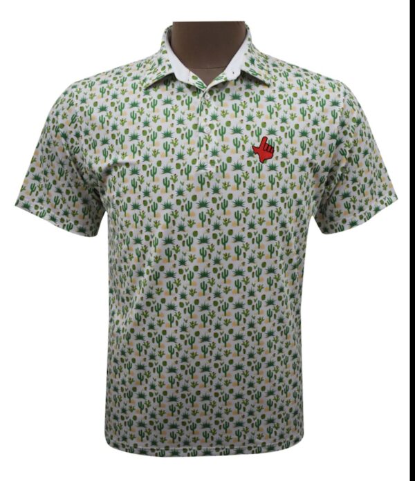 Green Cactus Polo Shirts