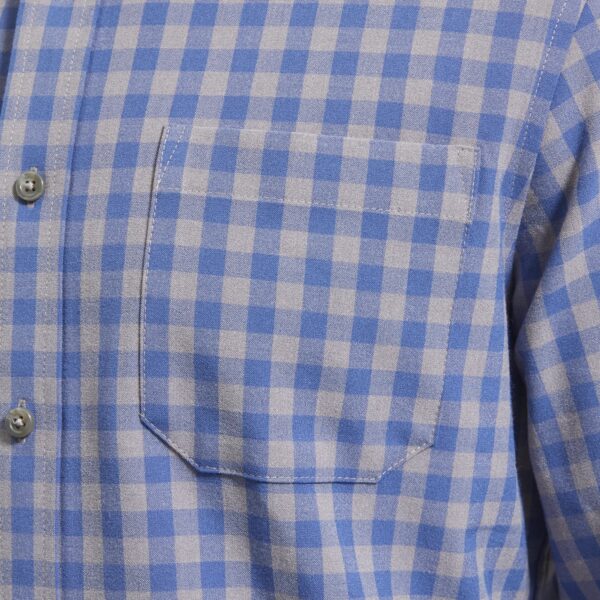 City Flannel Blue Gray Gingham Shirts for Men Mizzen Main