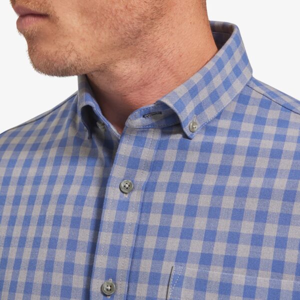 City Flannel Blue Gray Gingham for Men