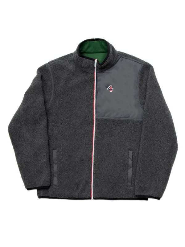 Fourlaps Lead Reversible Sherpa Jacket CHARCOAL MOUNTAIN GREEN