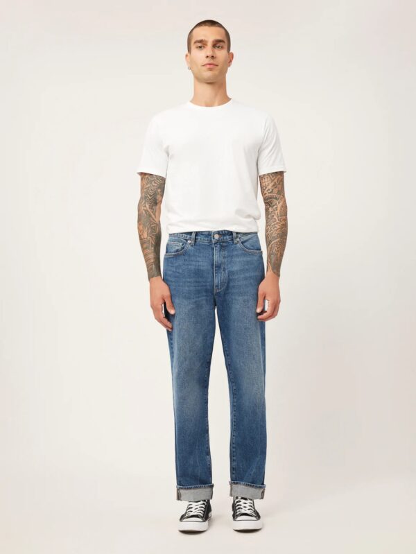 Noah Tapered Straight Dark Keys Cuffed Denim Jeans