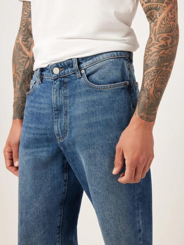 Noah Tapered Straight Dark Keys Cuffed Denim Jeans Lubbock