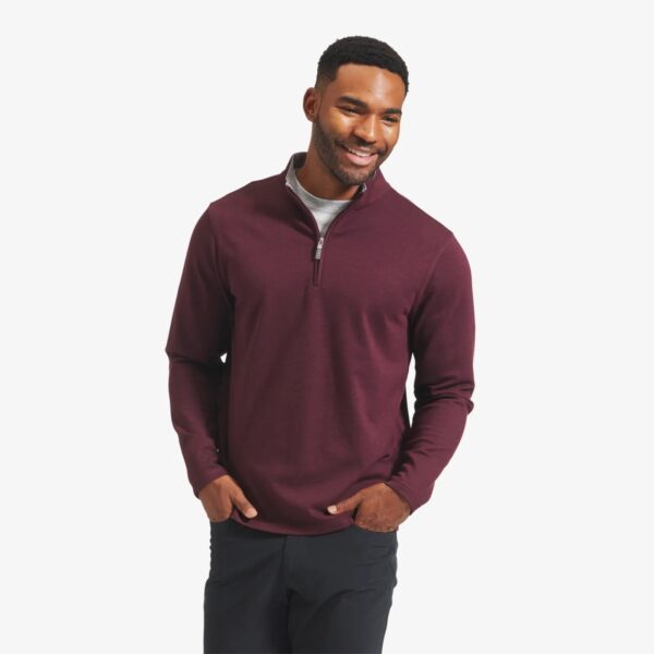 ProFlex Quarter Zip Burgundy Heather