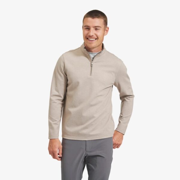 ProFlex Quarter Zip Mocha Heather