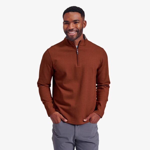 ProFlex Quarter Zip Rust Heather