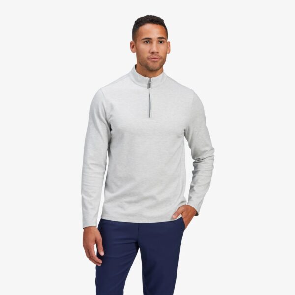 ProFlex Quarter Zip White Heather Sweater by Mizzen Main