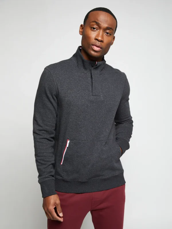 Rush Quarter Zip Dark Grey for Men