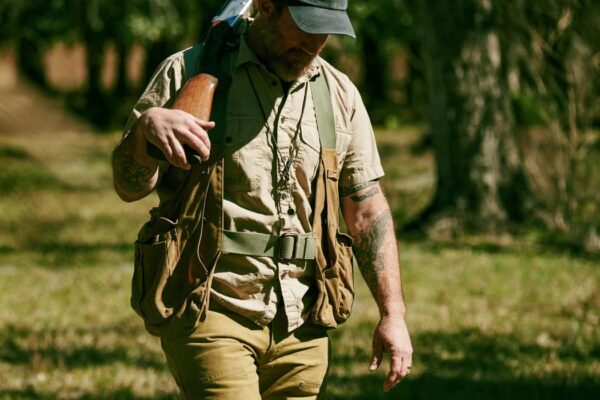 Washed Feather Cloth Shirt Grey Khaki at Signature Stag