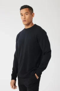 Good Man Brand Cashmere Crew Sweater Black in Lubbock Texas