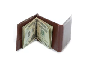 Mad Man 3 Fold Money Clip Wallet Brown in Lubbock Texas