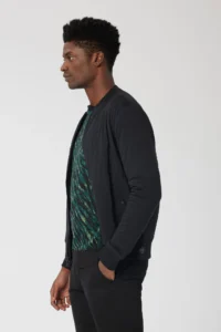 Quilted Premium Jersey Bomber Black Men Clothing Stores