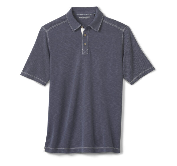 Johnston & Murphy Vintage Slub Polo Navy in Lubbock TX