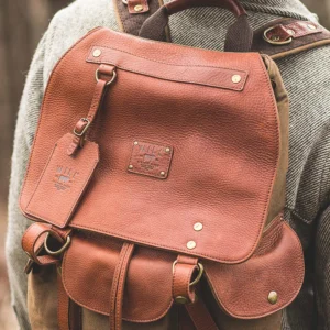 Will Leather Lennon Backpack in Navy & Cognac in Lubbock