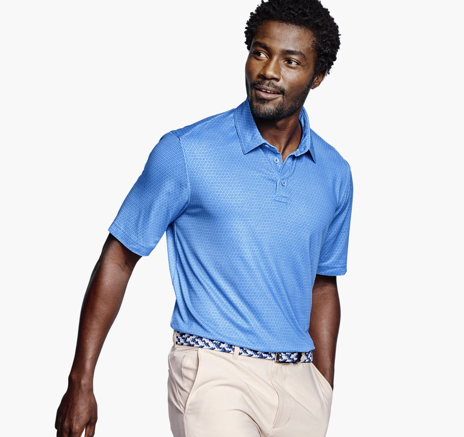 Johnston & Murphy-XC4 Performance Polo Blue Honeycomb - Signature Stag ...