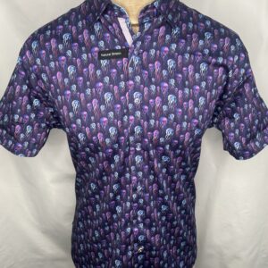 Signature Stag-S/S Button-Up Purple Jelly Fish