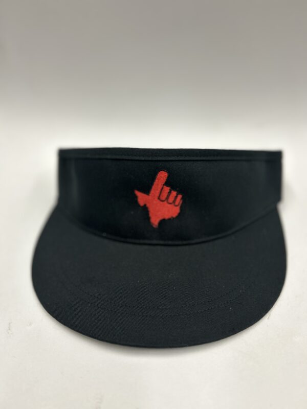 Stag Gameday-Richardson 715 Visor Black Red Hand/Black Outline