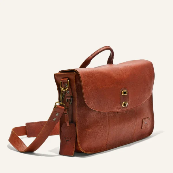 Kent Leather Messenger Cognac for Men