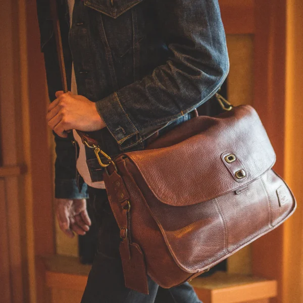 Best Kent Leather Messenger Cognac for Travel