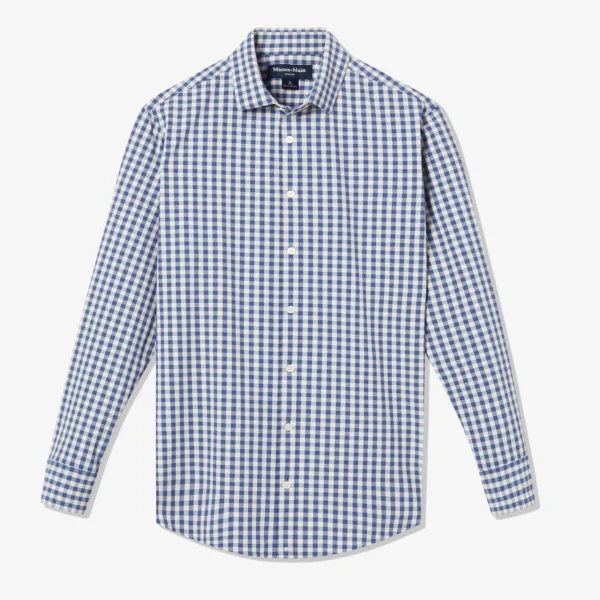 Best Leeward Long Sleeve Dress Shirt Navy Madison Check Men by Mizzen + Main