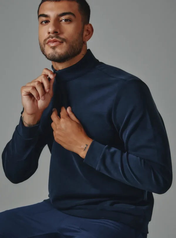 7Diamonds Rev Quarter Zip Modal Navy