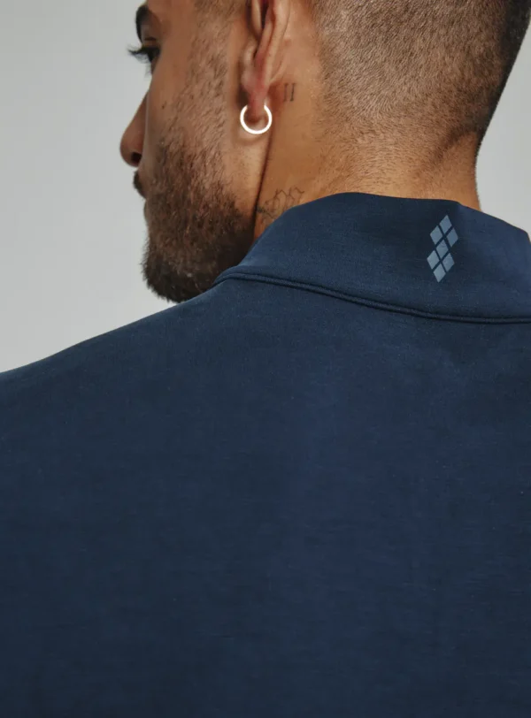 7Diamonds Rev Quarter Zip Modal Navy Pullover