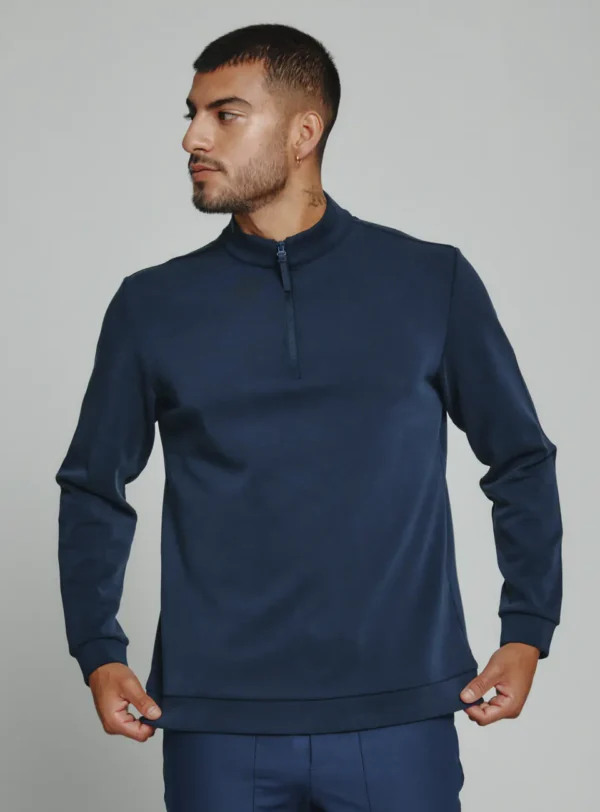 7Diamonds Rev Quarter Zip Modal Navy for Men