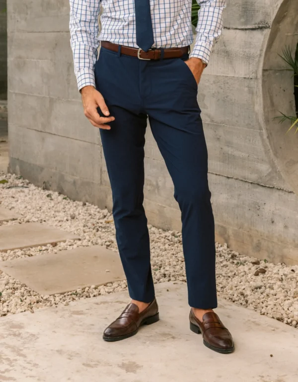 Mizzen + Main Helmsman Chino Pant Navy Solid