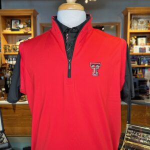 Best Solid Red Vest with Texas Tech Double T for Red Raider fans in Lubbock