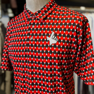 Collegiate Texas Tech Polo with Diamonds and Hand Logo in Lubbock TX