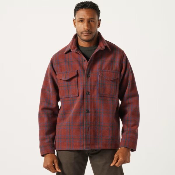 Shop Online Seattle Wool Jac-Shirt Deep Red Blue Green