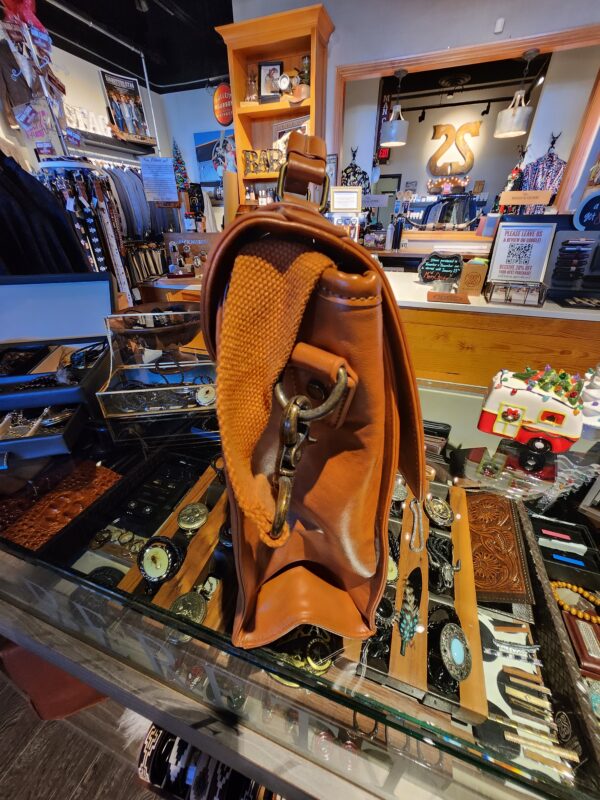 Buy Brown Leather Men's Messenger Bag with Matching Portfolio in Lubbock TX