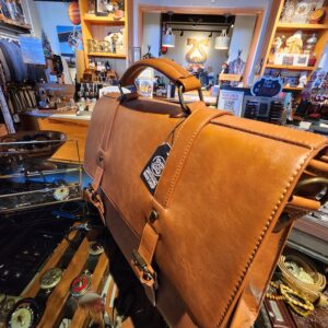 Brown Leather Men's Messenger Bag with Matching Portfolio in Lubbock TX