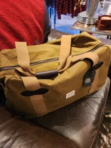 Filson Tin Cloth Medium Duffle Bag Dark Tan in Lubbock TX 