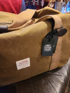 Filson Tin Cloth Medium Duffle Bag Dark Tan in Midland TX 