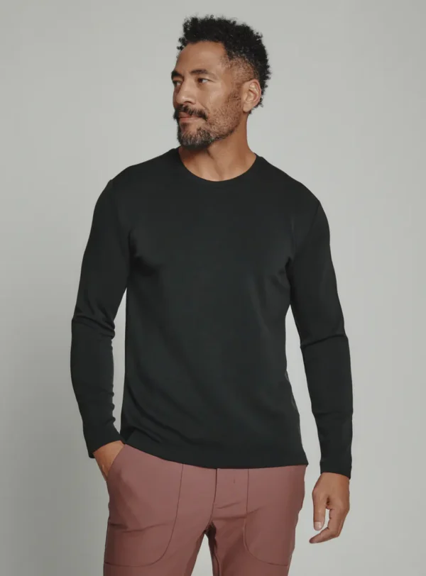 7Diamond Rev Long Sleeve Tee Modal Black for Men