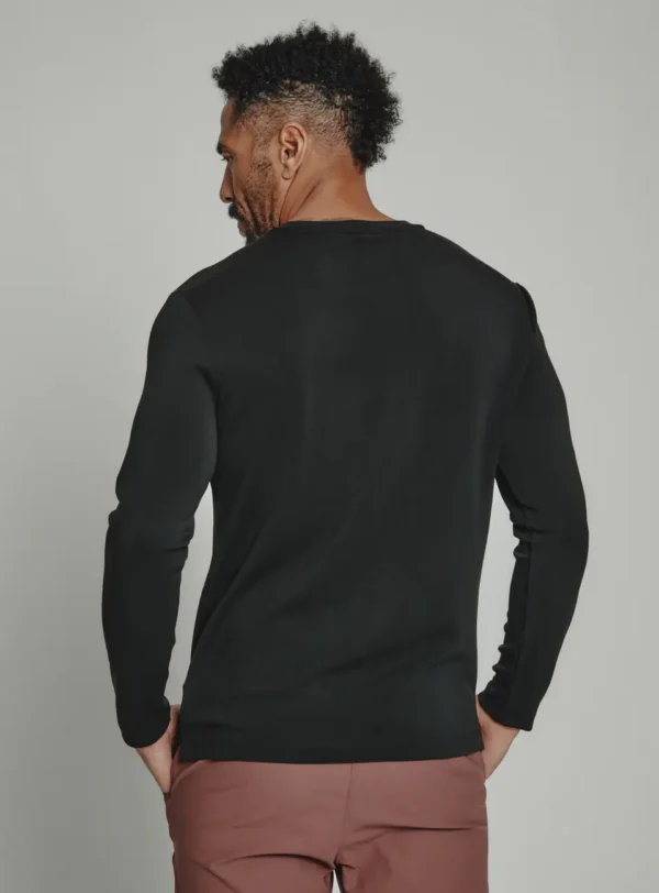 7Diamond Rev Long Sleeve Tee Modal Black for Men in Lubbock TX