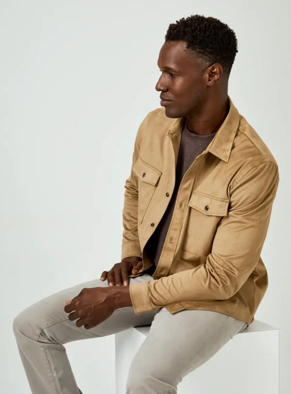 7Diamonds Country Road Suede Shacket Oat at Signature Stag Clothing