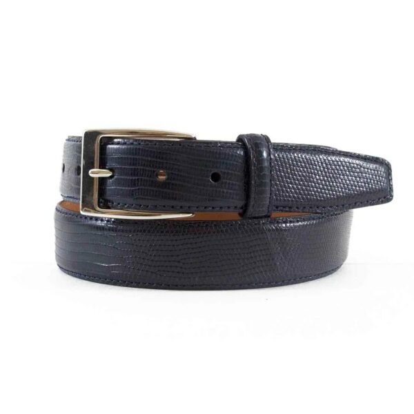 Bryant Park Genuine Lizard Belt Navy in Lubbock TX