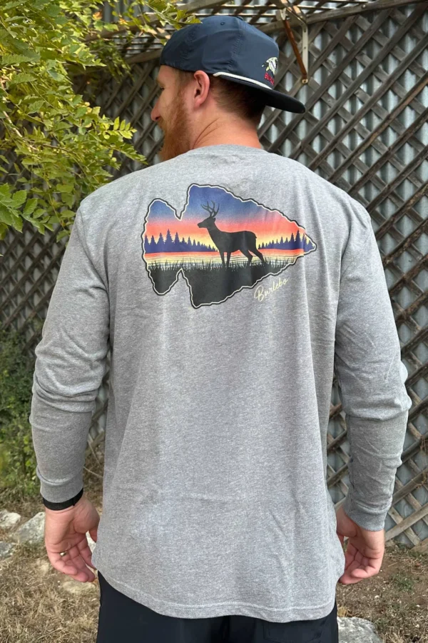 Burlebo Dark Heather Grey Arrowhead Sunrise Clothing Stores in Midland TX