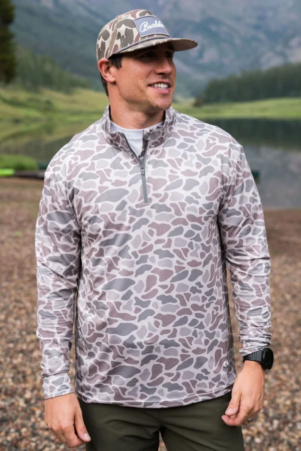 Burlebo Performance Quarter Zip Classic Deer Camo