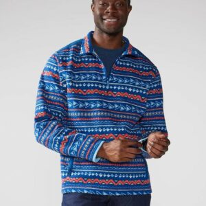 Chubbies The Trail Mix Quarter Zip Pullover Navy
