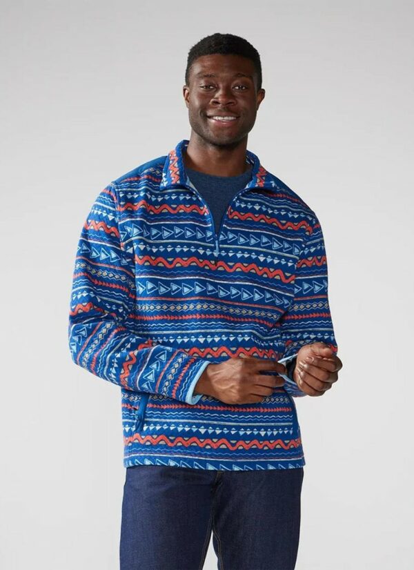 Chubbies The Trail Mix Quarter Zip Pullover Navy