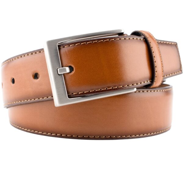 Dibi Split Leather Dress Belt Carmel