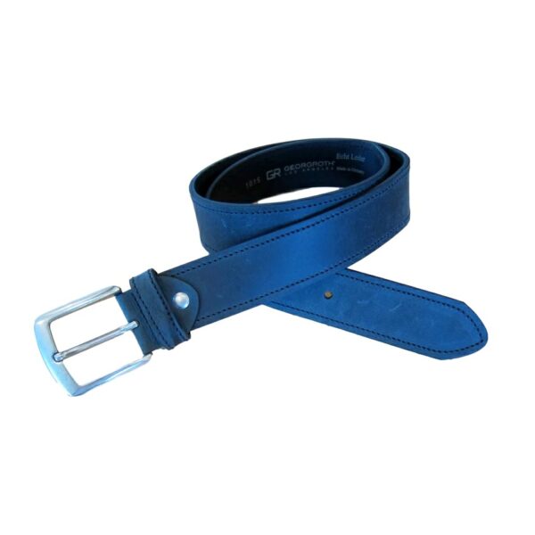 Georg Roth Regensburg Navy Leather Belt