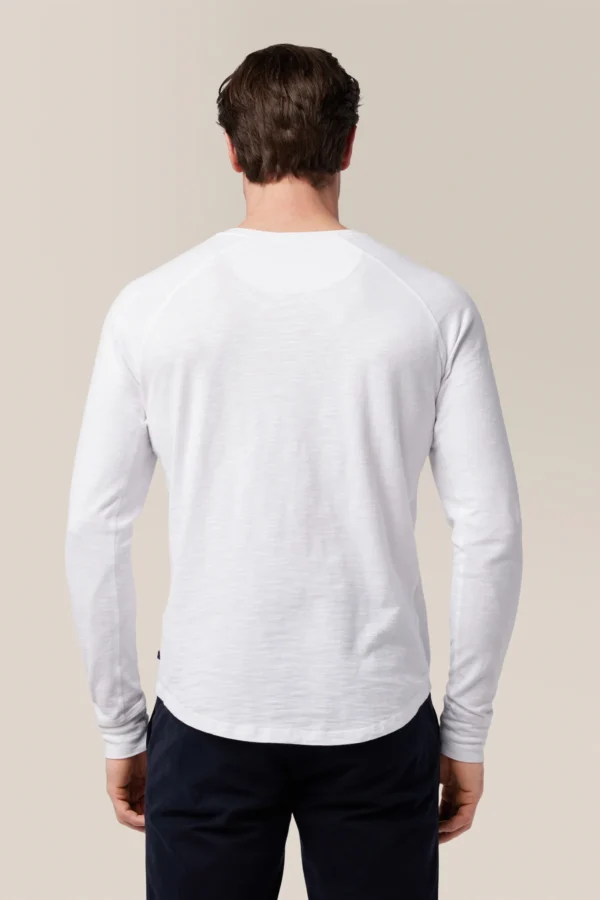 Good Man Brand Long Sleeve Henley Soft Slub Jersey White in Lubbock TX