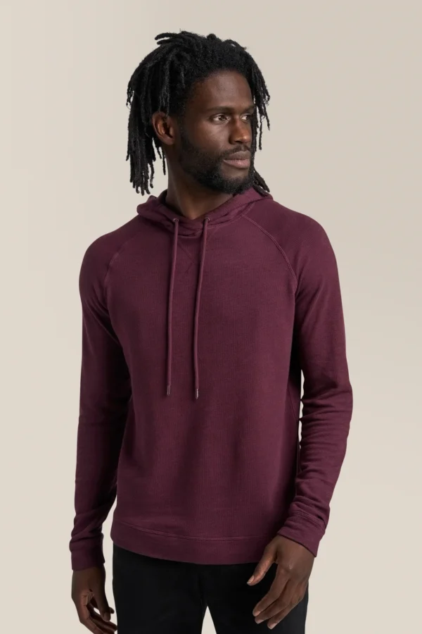 Goodman Natural Marl Hoodie Wine